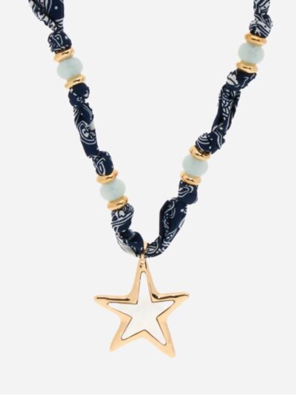 NWT ⚜️💙⚜️ True to Form Knotted Satin Scarf and Starfish Pendant Necklace
